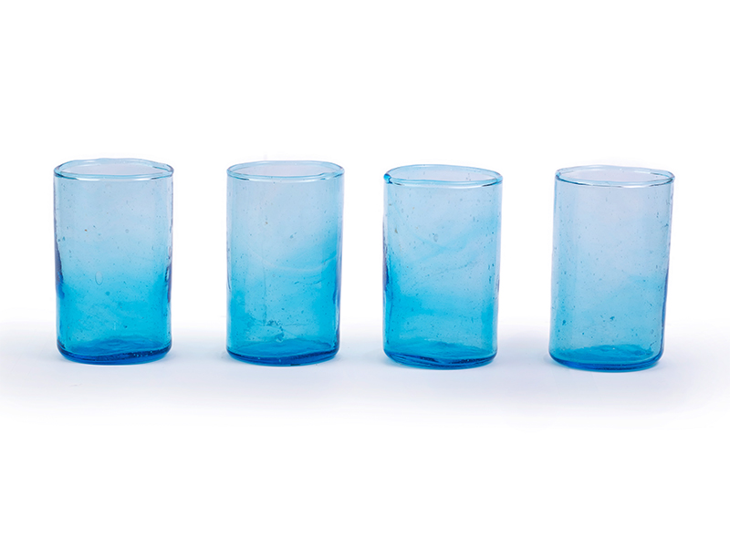 Arak Glass Light Blue Pack of 4 9x5.5cm Minbaladeh.world