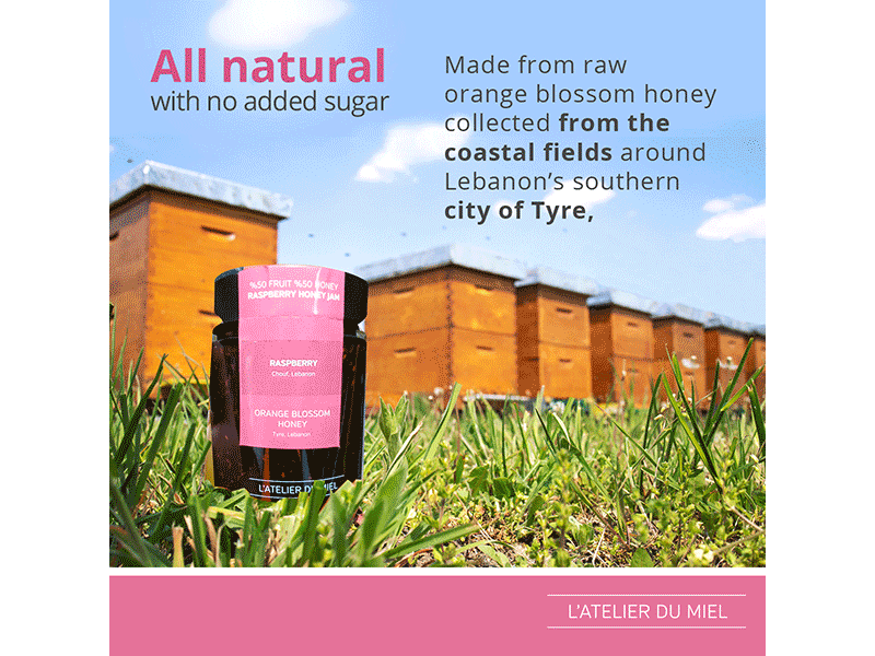 Raspberry Honey Jam 450g Minbaladeh.world