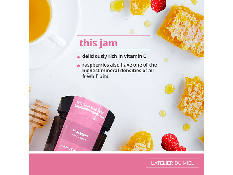 Raspberry Honey Jam 450g Minbaladeh.world