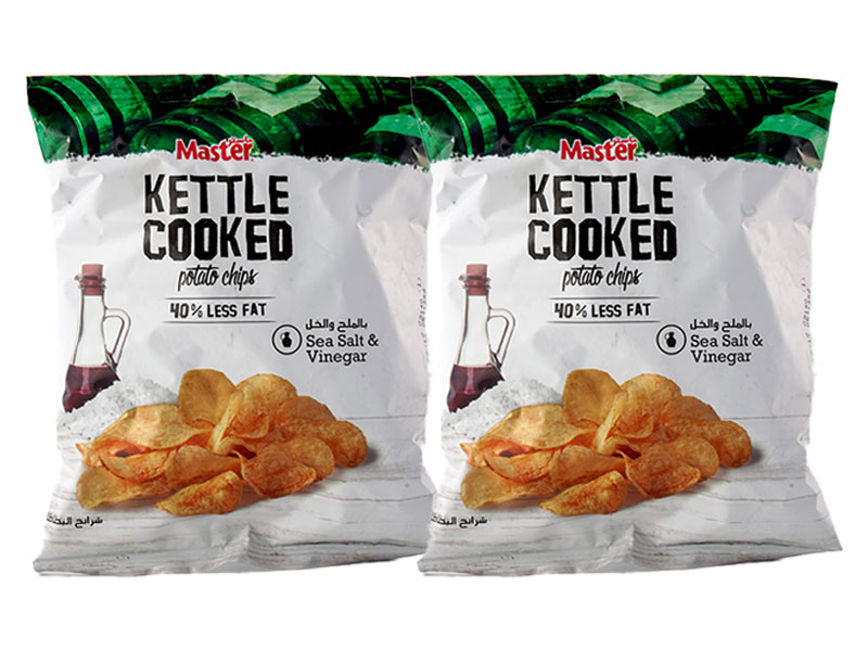 Kettle Cooked Chips Sea Salt and Vinegar 45g x 2 Minbaladeh.world