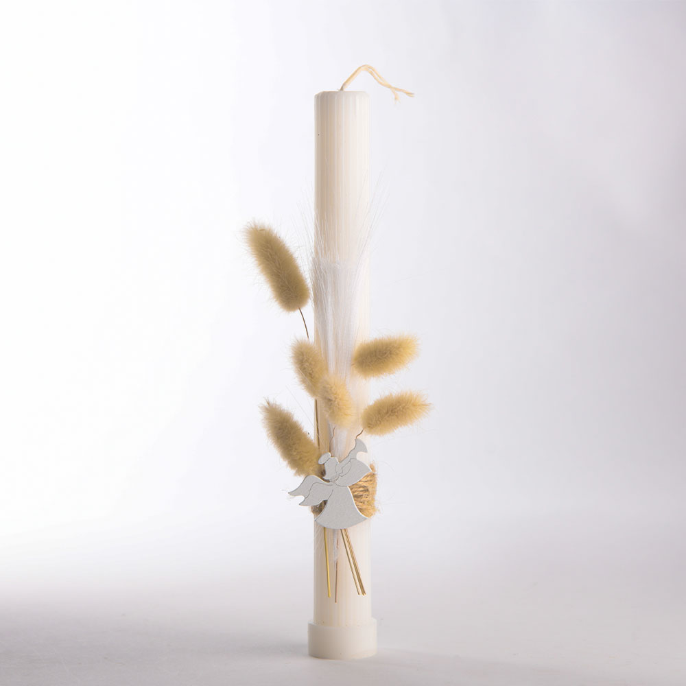 Palm Sunday Candle - Angel White Candle | 25 cm - Minbaladeh.world